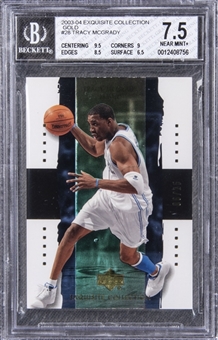 2003-04 UD "Exquisite Collection" Gold #28 Tracy McGrady (#06/25) - BGS NM+ 7.5